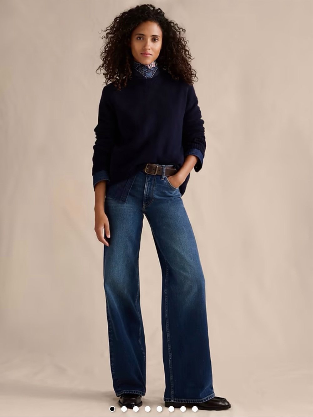Banana Republic Icon Classic Wide-Leg High-Rise Women's Jeans in Medium Wash
